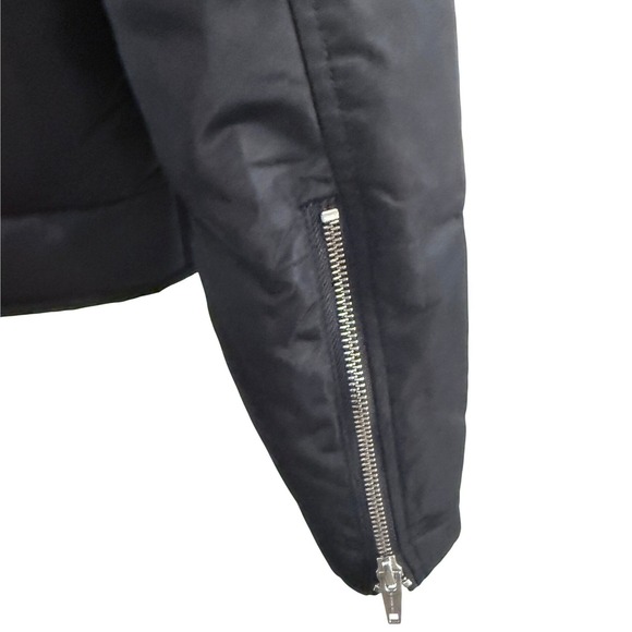 The Kooples Paris Mens Black Leather & Down Biker Hooded Jacket Size L MSRP $810 - Picture 11 of 16